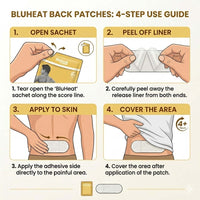 BluHeat Back Pain Relief Patches - Large Patches