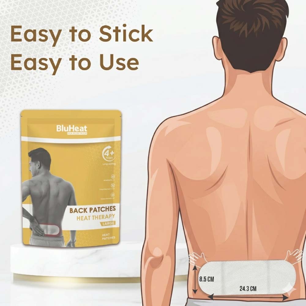 BluHeat Back Pain Relief Patches - Large Patches