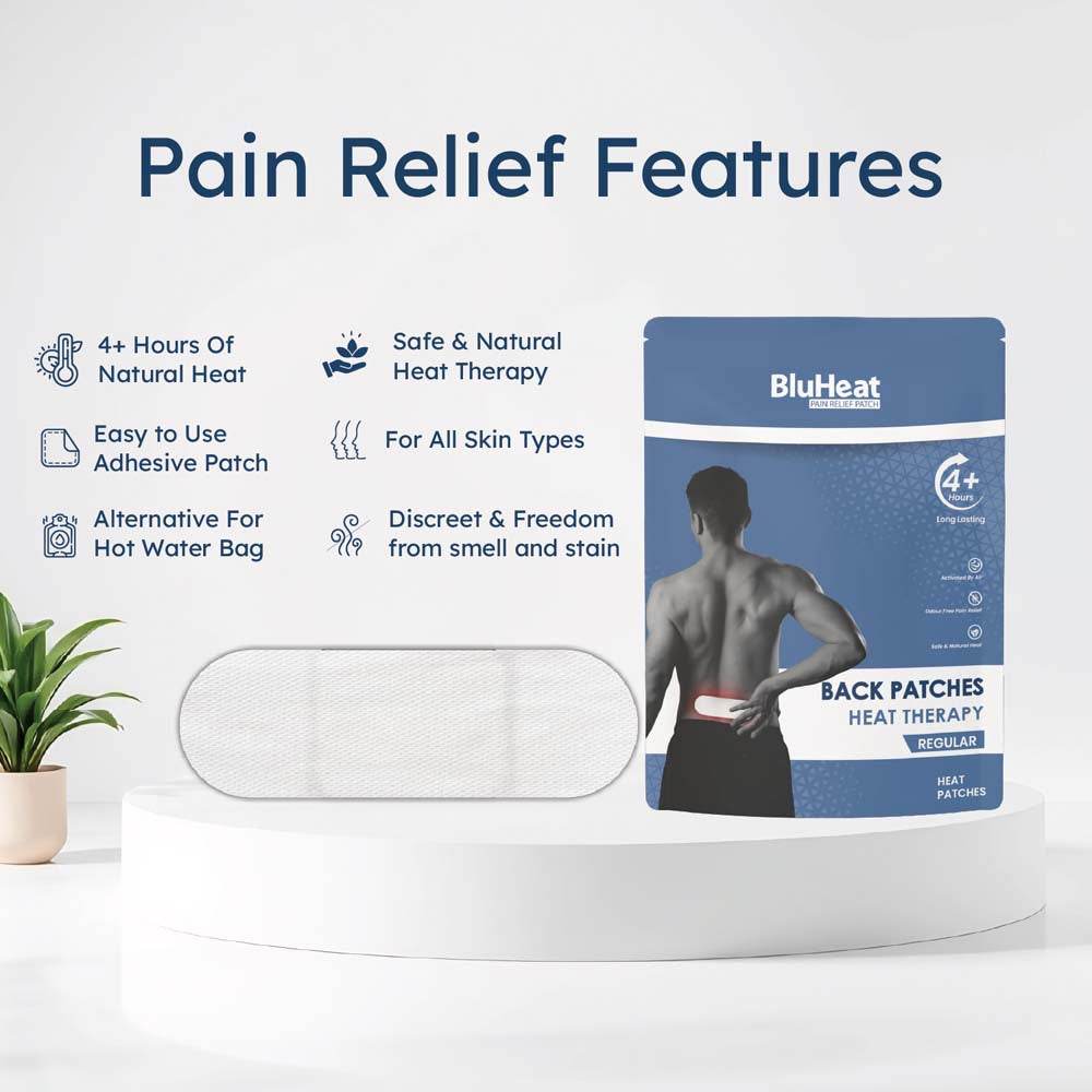 BluHeat Back Pain Relief Patches