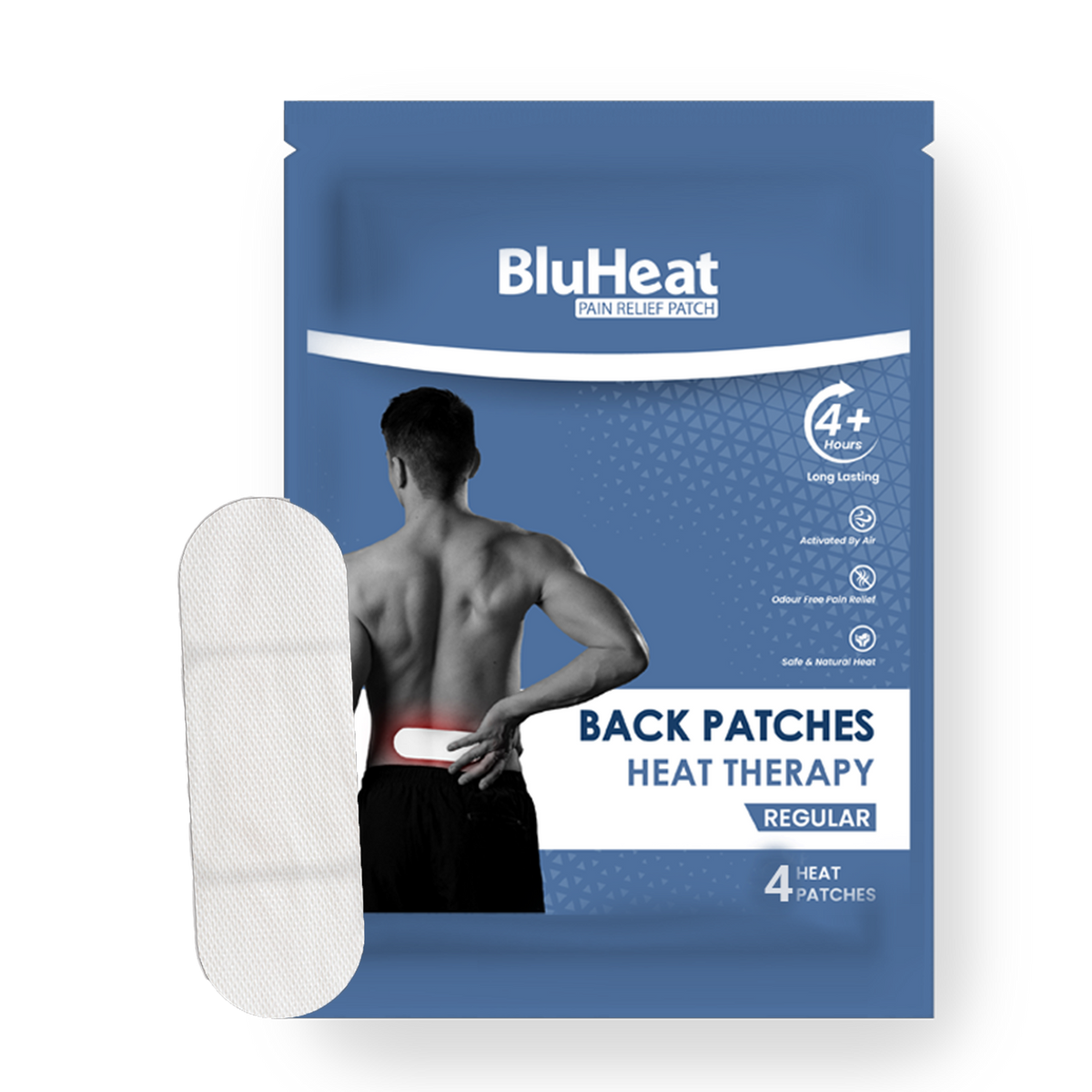 BluHeat Back Pain Relief Patches