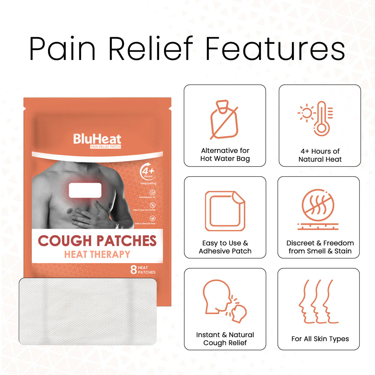 BluHeat Cough Decongestion Patches  (pack of 4 Patches)