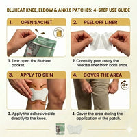 BluHeat Pain Relief Patches for Knee, Elbow & Ankle