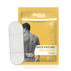 BluHeat Back Pain Relief Patches -LARGE (Pack of 4 Patches)