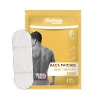 BluHeat Back Pain Relief Patches -LARGE (Pack of 1 Patch)