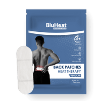 BluHeat Back Pain Relief Patches -Regular - (Pack of 1 Regular Patch)