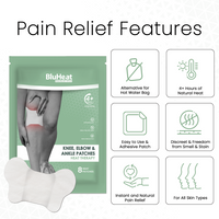 BluHeat Pain Relief Patches for Knee, Elbow & Ankle - (Pack of 8 Patches)